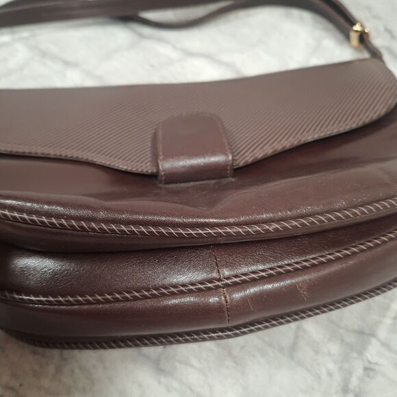 Vintage 1960s Brunettini Purse Leather Shoulder Bag Italian Designer Roma - Picture 2 of 13